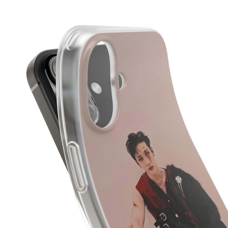 Fan art phone case with a K-pop idol printed on it.