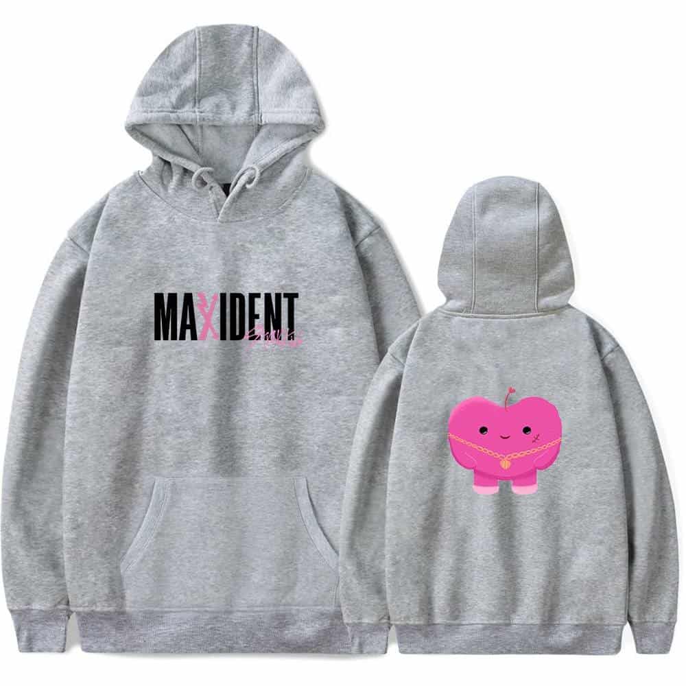 Cute pink character hoodie with graphic print, perfect for K-pop merch fans.