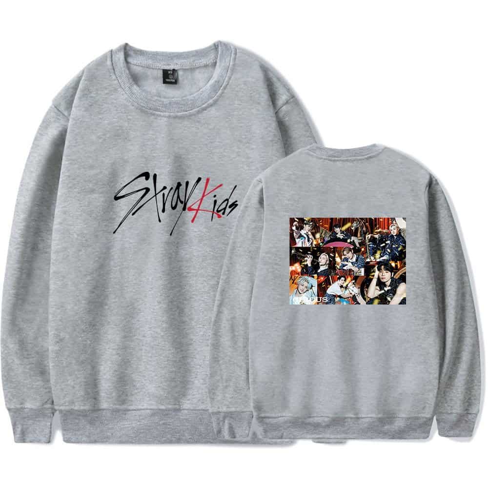 Original Grey Sweatshirt with K-pop Girl Group Members Print.
