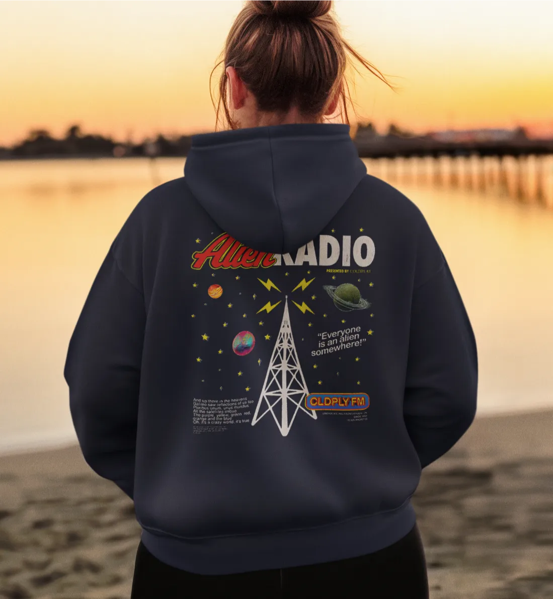 Coldplay Alien Radio Hoodie #1 - Image 4