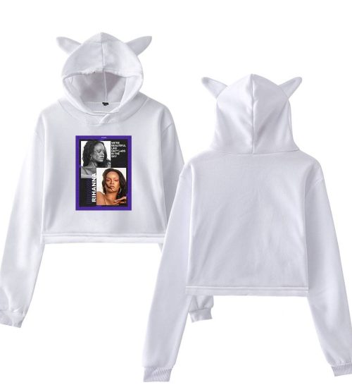 Rihanna Cropped Hoodie #5
