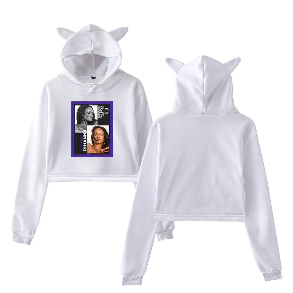 Rihanna Cropped Hoodie #5